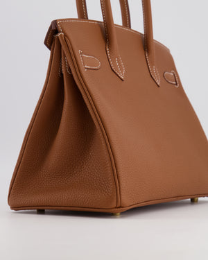 Hermès Birkin 30 Retourne Bag in Gold Togo Leather with Gold Hardware