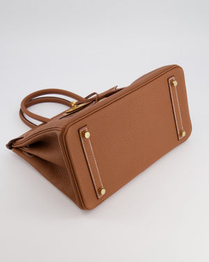 Hermès Birkin 30 Retourne Bag in Gold Togo Leather with Gold Hardware