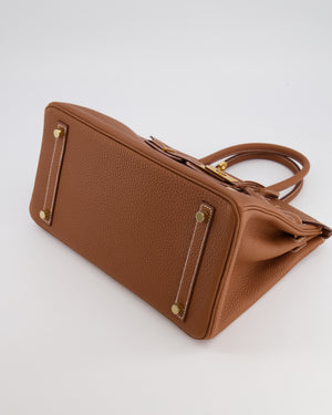 Hermès Birkin 30 Retourne Bag in Gold Togo Leather with Gold Hardware