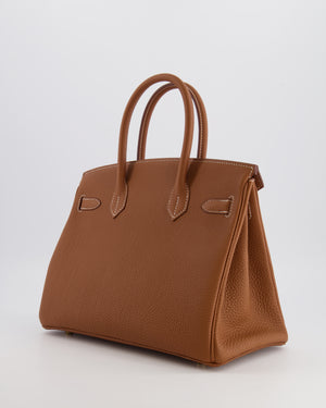 Hermès Birkin 30 Retourne Bag in Gold Togo Leather with Gold Hardware
