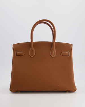Hermès Birkin 30 Retourne Bag in Gold Togo Leather with Gold Hardware
