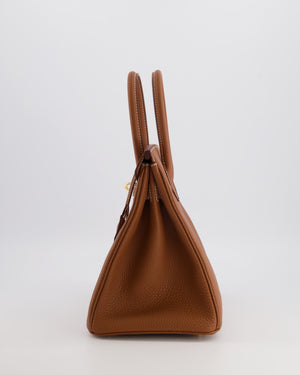 Hermès Birkin 30 Retourne Bag in Gold Togo Leather with Gold Hardware