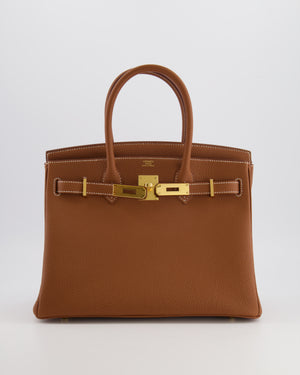 Hermès Birkin 30 Retourne Bag in Gold Togo Leather with Gold Hardware
