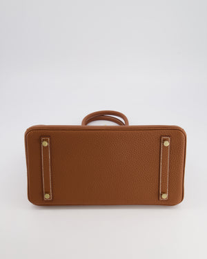 Hermès Birkin 30 Retourne Bag in Gold Togo Leather with Gold Hardware