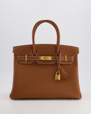 Hermès Birkin 30 Retourne Bag in Gold Togo Leather with Gold Hardware