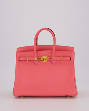 Hermès Birkin 25 Retourne Bag in Rose D'Été Swift Leather with Gold Hardware