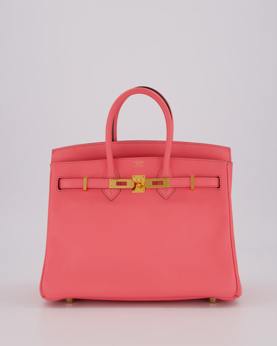 Hermès Birkin 25 Retourne Bag in Rose D'Été Swift Leather with Gold Hardware