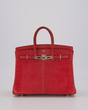 *HOT* Hermès Birkin 25 Verso Retourne Bag in Bougainvillea Lizard Niloticus Leather, Rose Shocking Interior with Palladium Hardware