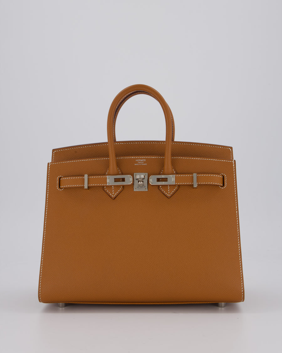 *RARE* Hermès Birkin 25 Sellier Bag in Gold Epsom Leather with Palladium Hardware