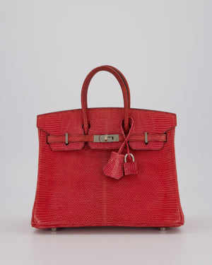 *HOT* Hermès Birkin 25 Verso Retourne Bag in Bougainvillea Lizard Niloticus Leather, Rose Shocking Interior with Palladium Hardware