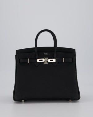 *VERY RARE* Hermès Birkin 25 Retourne Bag in Black Togo Leather with Palladium Hardware