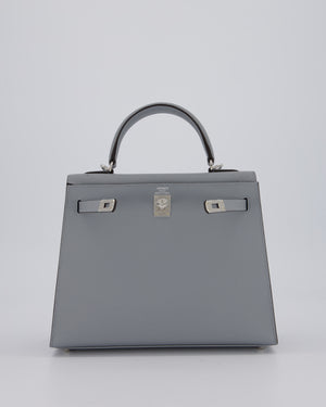 Hermès Kelly 25 Sellier Bag in Gris Pantin Epsom Leather with Palladium Hardware