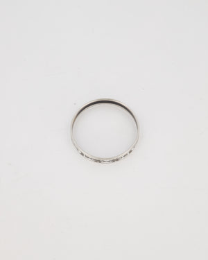 Hermès Enamel Printed Narrow Grand Apparat Bangle in White and Silver Hardware