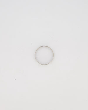 Hermès Enamel Printed Narrow Grand Apparat Bangle in White and Silver Hardware