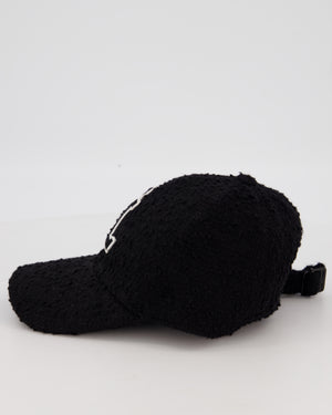 Saint Laurent Boucle Tweed Baseball Cap with SL Initials on the Front Size 56