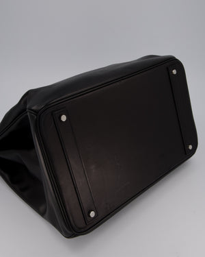 *RARE* Hermès Haut à Courroies HAC 40 Rock Bag in Noir Volupto Leather with Palladium Hardware
