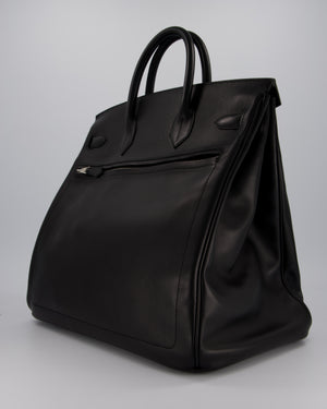 *RARE* Hermès Haut à Courroies HAC 40 Rock Bag in Noir Volupto Leather with Palladium Hardware