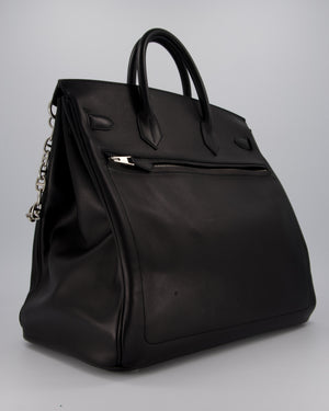 *RARE* Hermès Haut à Courroies HAC 40 Rock Bag in Noir Volupto Leather with Palladium Hardware