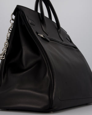 *RARE* Hermès Haut à Courroies HAC 40 Rock Bag in Noir Volupto Leather with Palladium Hardware