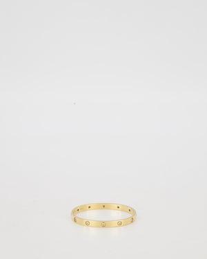 Cartier Love Bracelet in 18K Yellow Gold with Diamonds 750/1000 Size 18