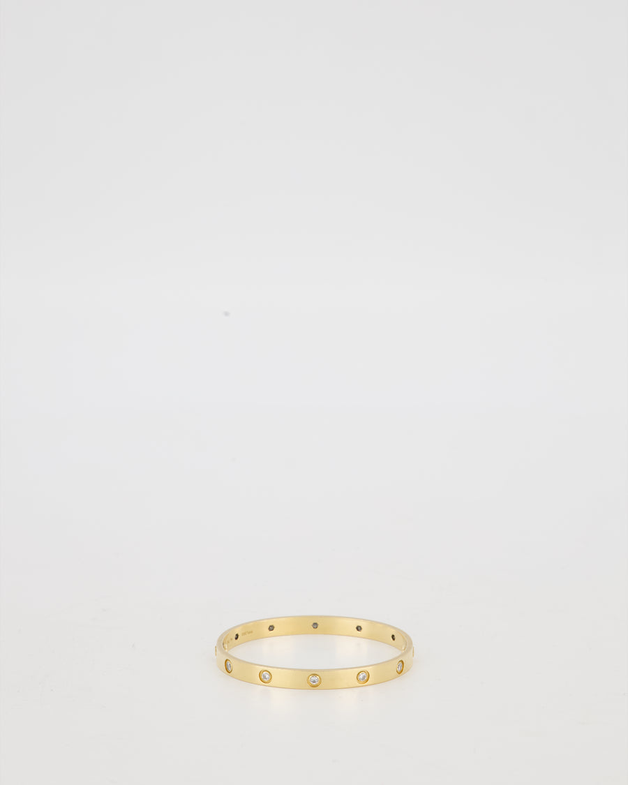 Cartier Love Bracelet in 18K Yellow Gold with Diamonds 750/1000 Size 18