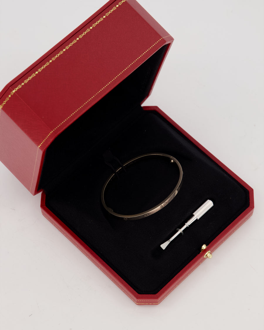 Cartier Thin Love Bracelet in 18K White Gold 750/1000 Size 18