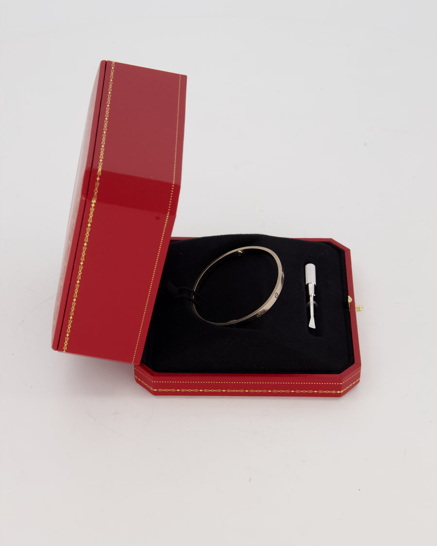 Cartier Thin Love Bracelet in 18K White Gold 750/1000 Size 18