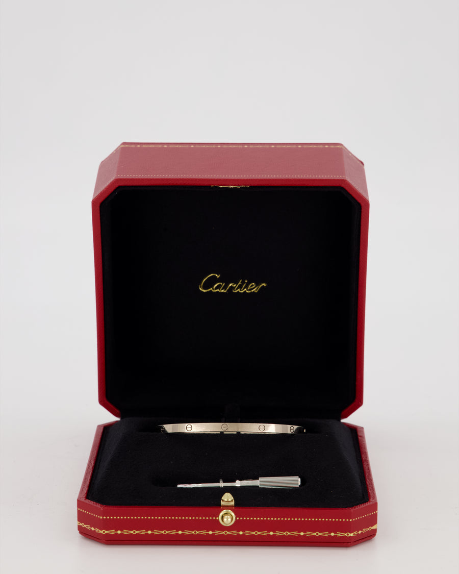 Cartier Thin Love Bracelet in 18K White Gold 750/1000 Size 18