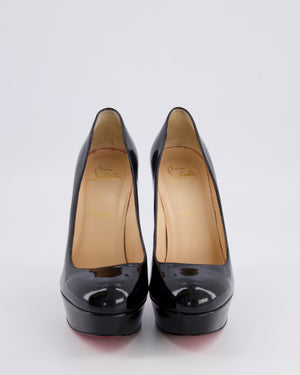 Christian Louboutin Black Patent Leather Bianca 140 Platform Pumps Size EU 38.5 £595