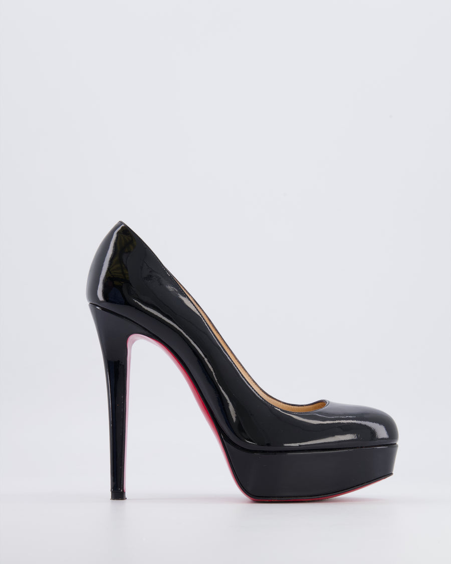 Christian Louboutin Black Patent Leather Bianca 140 Platform Pumps Size EU 38.5 £595
