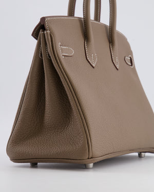 Hermès Birkin 25 Retourne Bag in Etoupe Togo Leather with Palladium Hardware