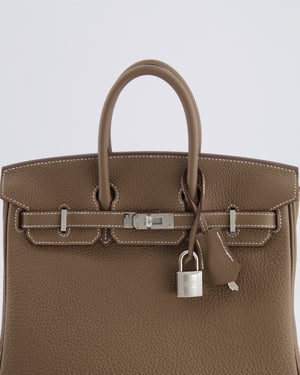 Hermès Birkin 25 Retourne Bag in Etoupe Togo Leather with Palladium Hardware