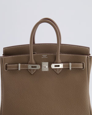 Hermès Birkin 25 Retourne Bag in Etoupe Togo Leather with Palladium Hardware