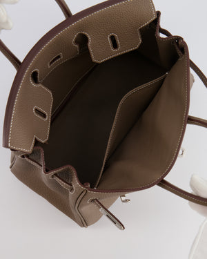 Hermès Birkin 25 Retourne Bag in Etoupe Togo Leather with Palladium Hardware