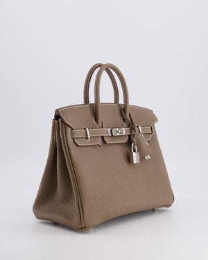 Hermès Birkin 25 Retourne Bag in Etoupe Togo Leather with Palladium Hardware