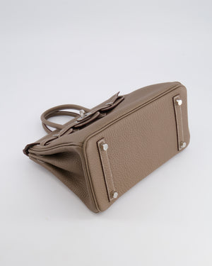 Hermès Birkin 25 Retourne Bag in Etoupe Togo Leather with Palladium Hardware