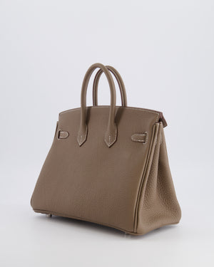 Hermès Birkin 25 Retourne Bag in Etoupe Togo Leather with Palladium Hardware
