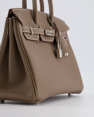 Hermès Birkin 25 Retourne Bag in Etoupe Togo Leather with Palladium Hardware