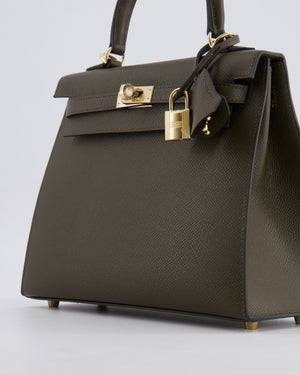 Hermès Kelly 25 Sellier Bag in Vert Loden Epsom Leather with Permabrass Hardware