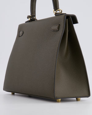 Hermès Kelly 25 Sellier Bag in Vert Loden Epsom Leather with Permabrass Hardware