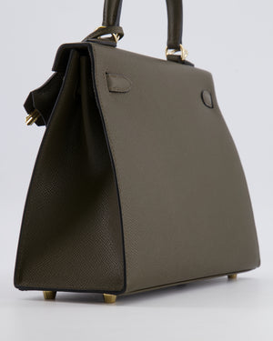 Hermès Kelly 25 Sellier Bag in Vert Loden Epsom Leather with Permabrass Hardware