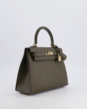 Hermès Kelly 25 Sellier Bag in Vert Loden Epsom Leather with Permabrass Hardware