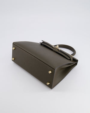 Hermès Kelly 25 Sellier Bag in Vert Loden Epsom Leather with Permabrass Hardware