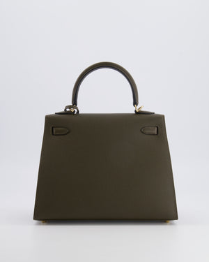 Hermès Kelly 25 Sellier Bag in Vert Loden Epsom Leather with Permabrass Hardware