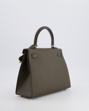 Hermès Kelly 25 Sellier Bag in Vert Loden Epsom Leather with Permabrass Hardware