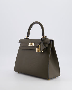 Hermès Kelly 25 Sellier Bag in Vert Loden Epsom Leather with Permabrass Hardware