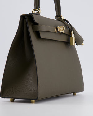Hermès Kelly 25 Sellier Bag in Vert Loden Epsom Leather with Permabrass Hardware