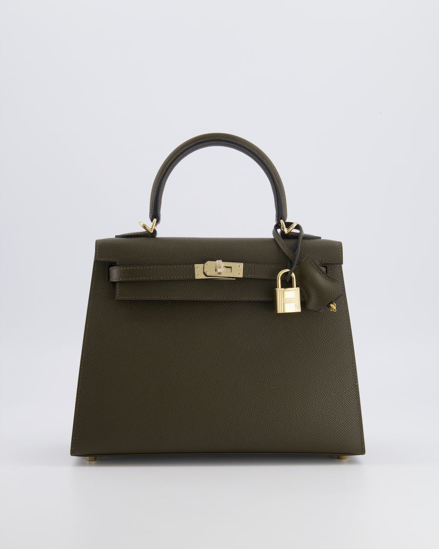 Hermès Kelly 25 Sellier Bag in Vert Loden Epsom Leather with Permabrass Hardware