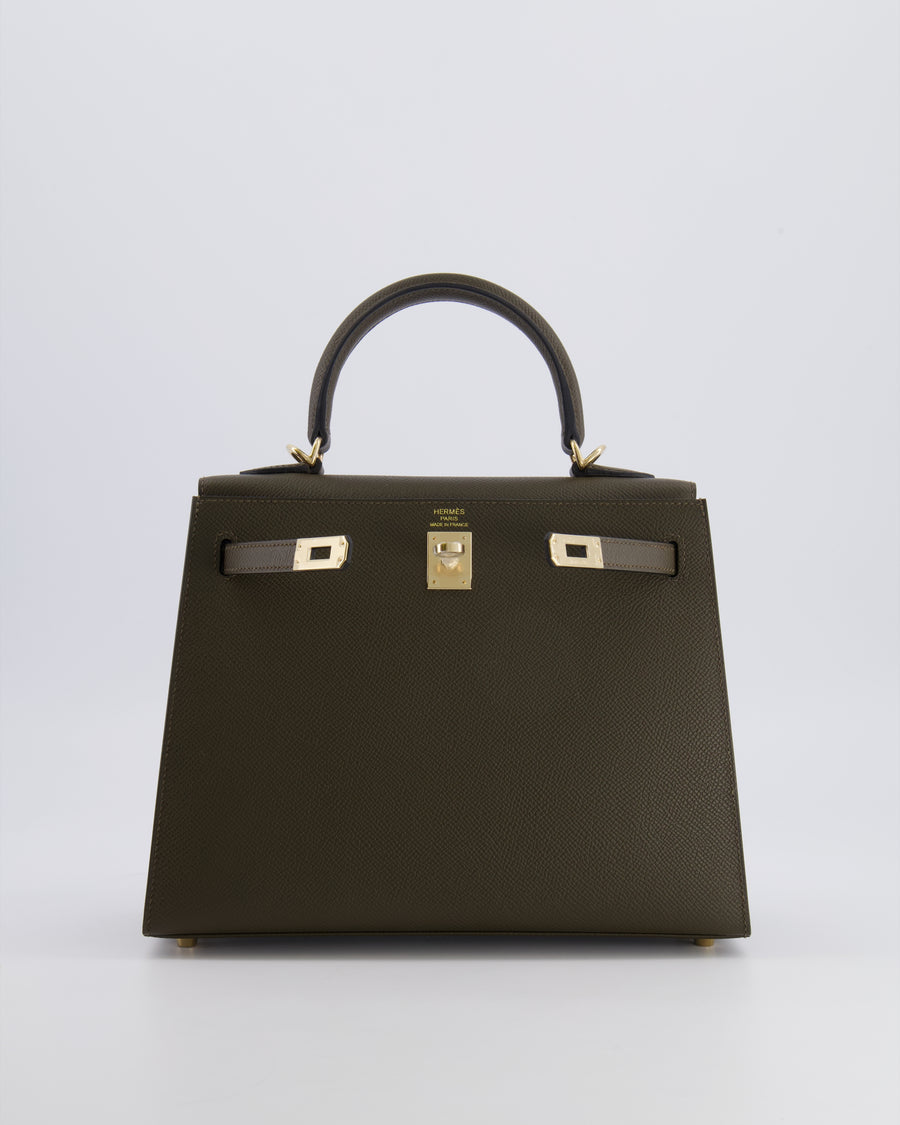 Hermès Kelly 25 Sellier Bag in Vert Loden Epsom Leather with Permabrass Hardware