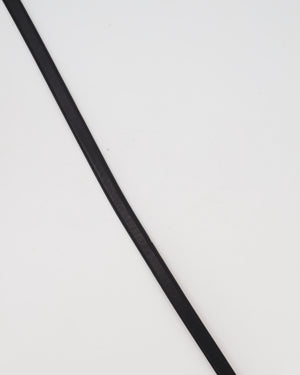 Hermès Au Carré Reversible Belt in Noir Swift Leather and Rouge Interior with Palladium H Buckle 80cm